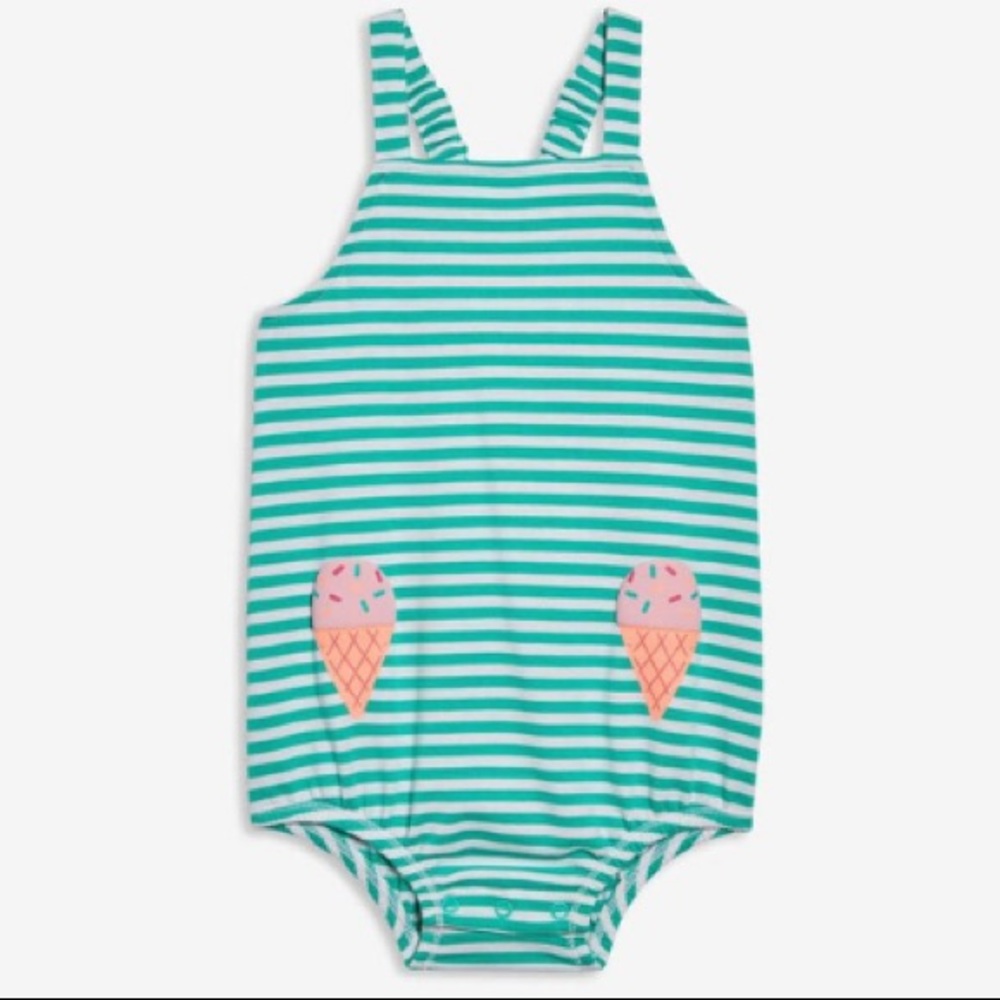 1️⃣ Baby Girls' Stripe Romper by Joe Fresh